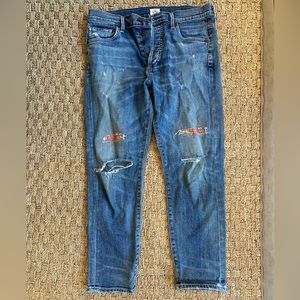 Citizens of Humanity (for free people) cropped distressed patched jeans - 24